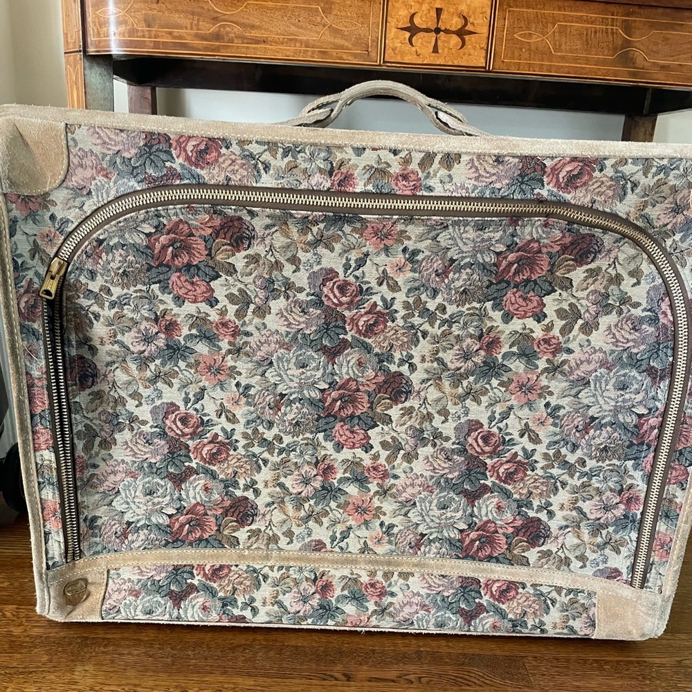 Vintage French Tapestry Luggage